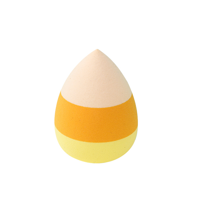 Customizado huevo de maquillaje de color mixto de tres colores polvo de maquillaje suave no comer polvo de maquillaje post de ropa de maquillaje esponja almohadilla de aire huevo de maquillaje
