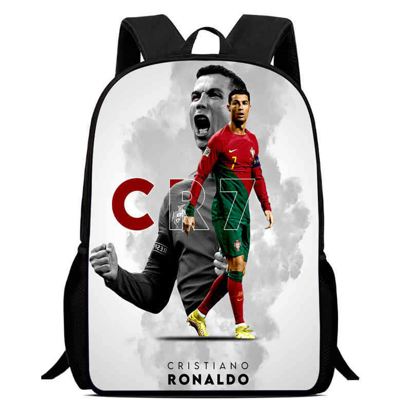 Amazon crossover nueva mochila con estampado periférico de futbolista mochila escolar para estudiantes mochila para niños