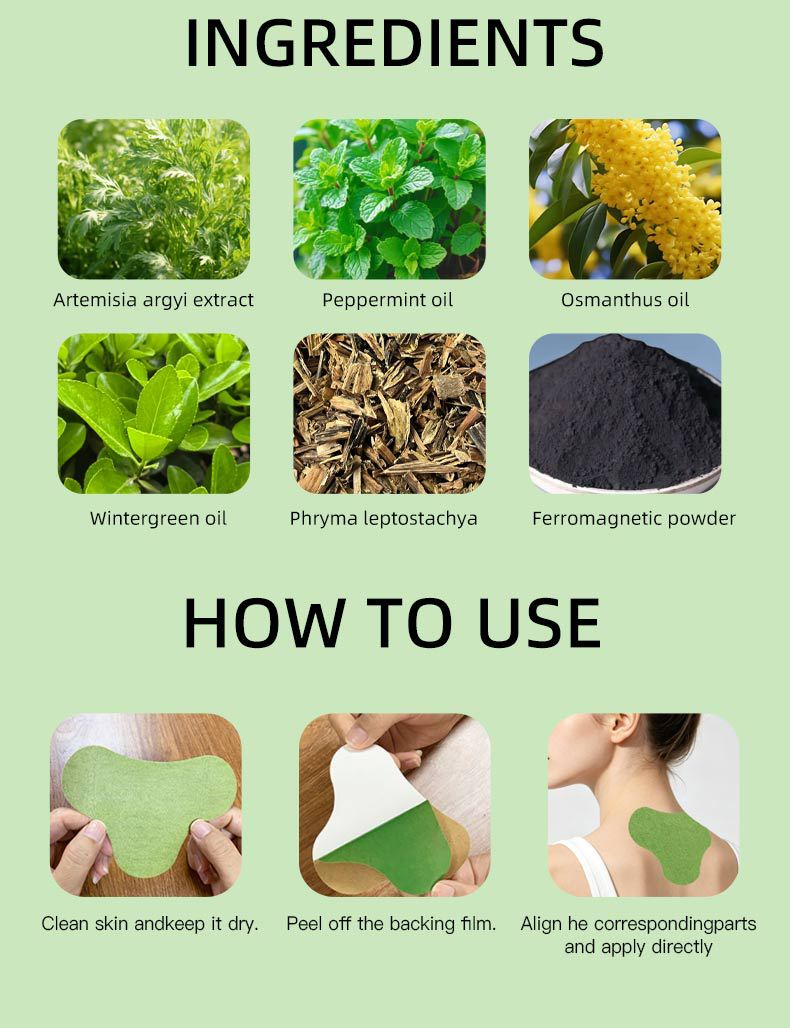 Mugwort Neck Patches Herbal Warming Neck Patch 10 Patches Per Box quality and texture