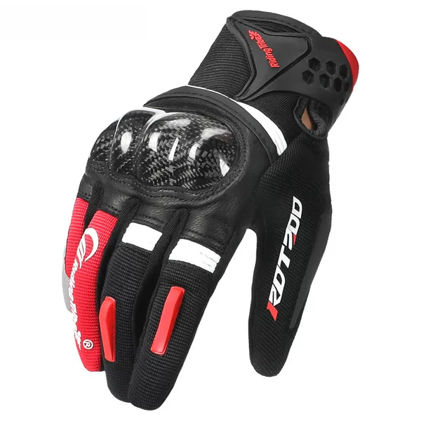 Motorcycle Four-Season Windproof Adult Shock-Absorbing Outdoor Mountaineering and Skiing Carbon Fiber Anti-Fall Full-Finger Riding Touch Screen Gloves