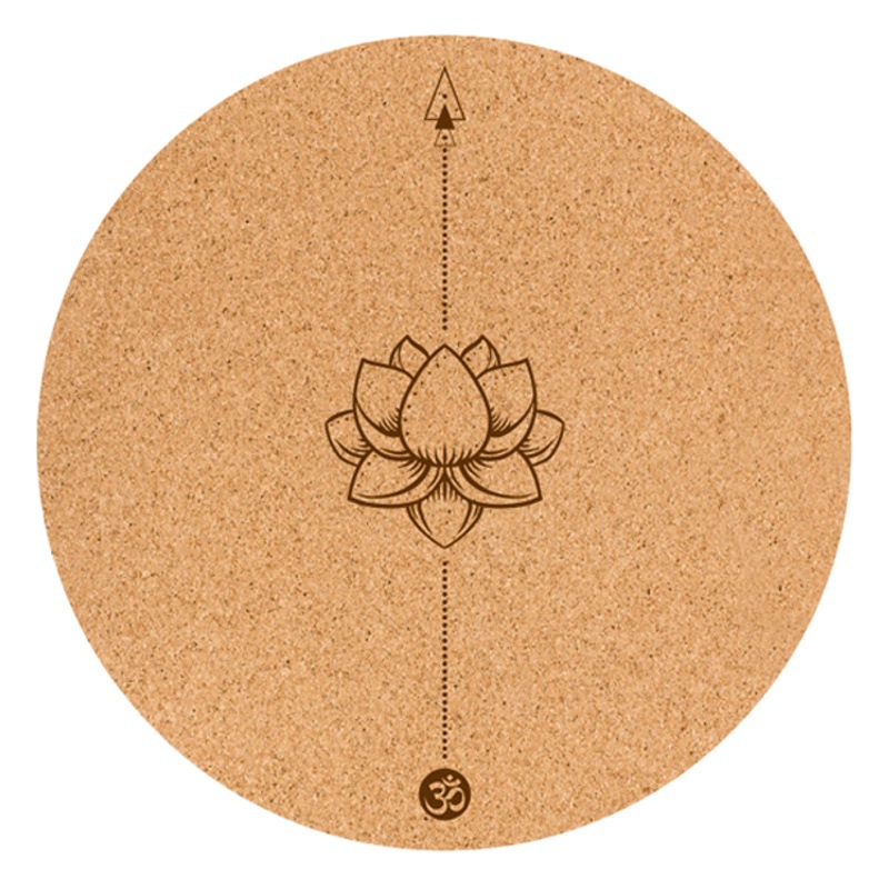 Cork Natural Rubber Meditation Mat Thickened Meditation Cushion Round Flat Support Inverted Home Yoga Mat