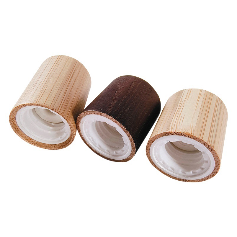 Cabezal de bomba de pulverización de desinfectante de manos de bambú, boquilla de niebla fina tipo empuje, anillo de bambú, cubierta de madera de bambú, gotero, cabezal de bomba de anillo de bambú