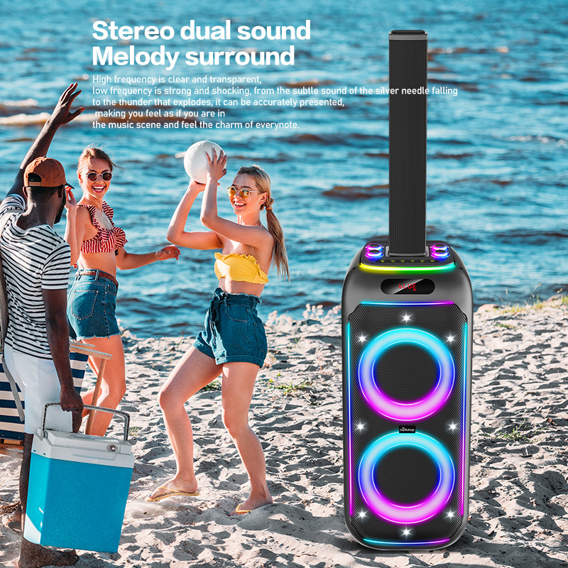 Sonido Bluetooth transfronterizo para el hogar K-canción subwoofer portátil al aire libre altavoz multifuncional TWS serie
