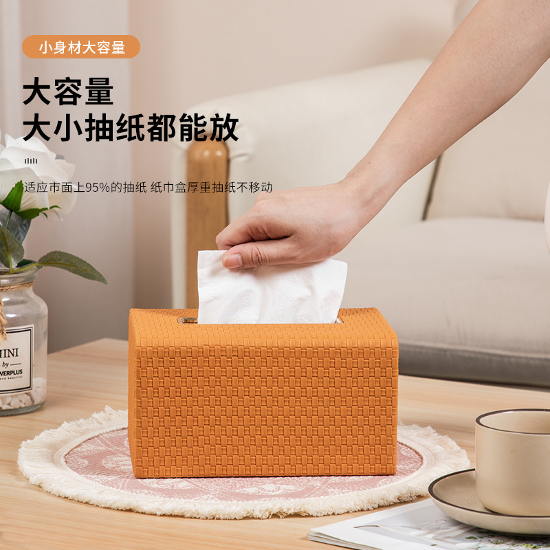Caja de pañuelos hogar sala de estar luz restaurante de cuero de lujo multifuncional coche mesa de café caja de almacenamiento sala de estar caja de pañuelos imprimible