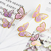 Three -dimensional iron wire colorful hot golden -border butterfly goddess Little Fairy birthday cake dessert dessert decoration plug -in plug -in