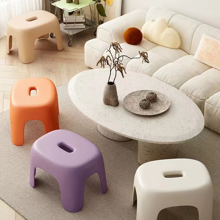 Taburetes caseros taburetes de jardín de infantes niños taburetes de plástico grueso taburetes de baño antideslizantes taburetes de salón cambiadores de zapatos pequeños bancos
