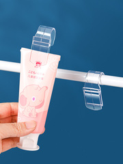 透明夾子掛鈎多用途塑料夾子洗面奶牙膏夾浴室用懸掛式整理收納夾