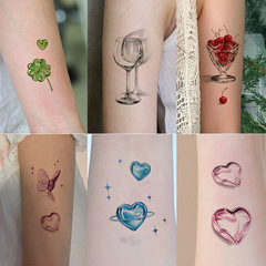 Colorful small fresh tattoo stickers ins style 3D three-dimensional anti-real waterproof non-reflective disposable temporary tattoo sticker