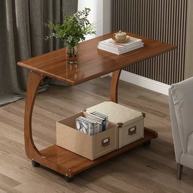 实木带轮移动边几小户型专属沙发小推车客厅卧室多用小茶几