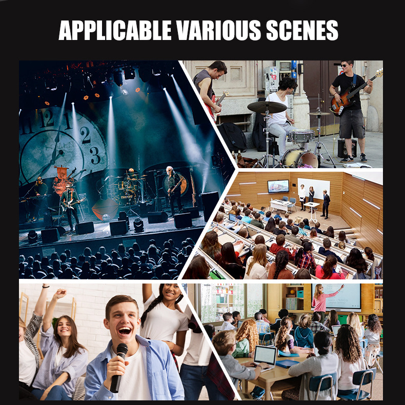 Micrófono inalámbrico de serigrafía en vivo Micrófono inalámbrico KTV familiar 6.5 a 3.5 para proyección de audio de tarjeta de sonido