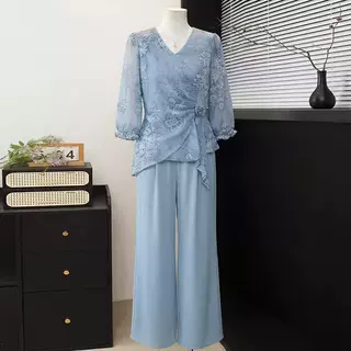 2026新款妈妈装套装夏装雪纺上衣减龄t恤小衫中老年女母亲节衣服