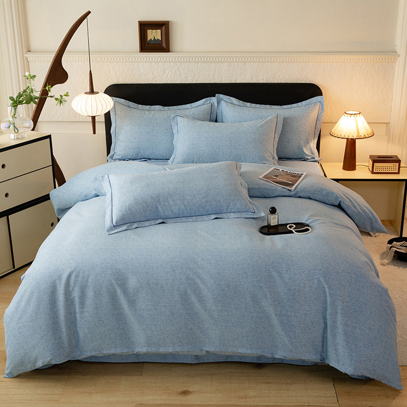 純綿厚手で毛を磨いた純色の豪華なシーツは4点セットの秋冬布団カバーの寝具は3点セットです。