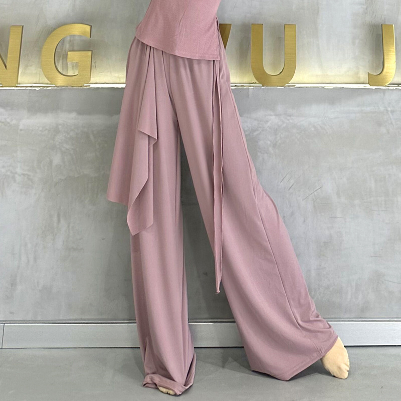 Modern Dance Elegant Wide-Leg Pants Dance Clothes Chinese Classical Practice Clothes New Loose Straight Dance Pants Summer