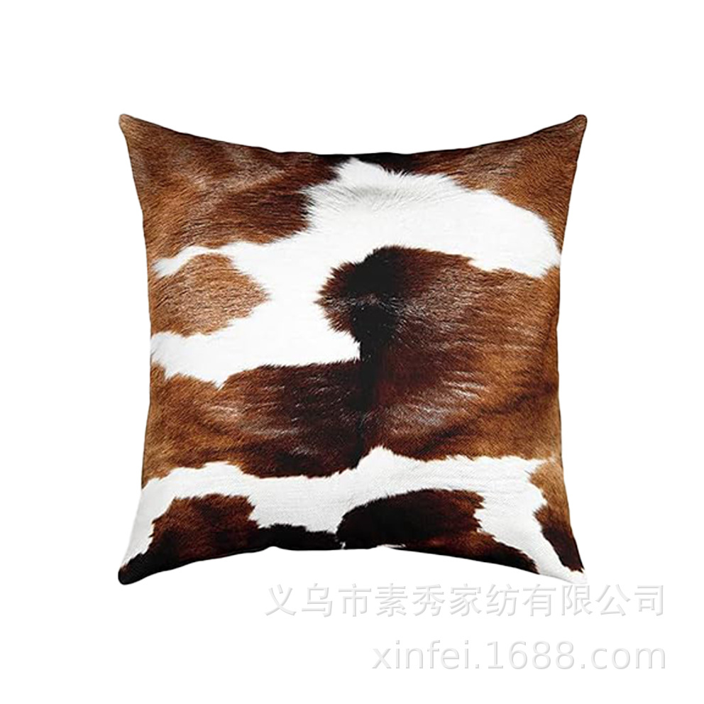 Transfronterizo amazónico Xiyin yak highland ganado animal sofá sala de estar respaldo decoración almohada abraza almohada cubierta de cojín image 27