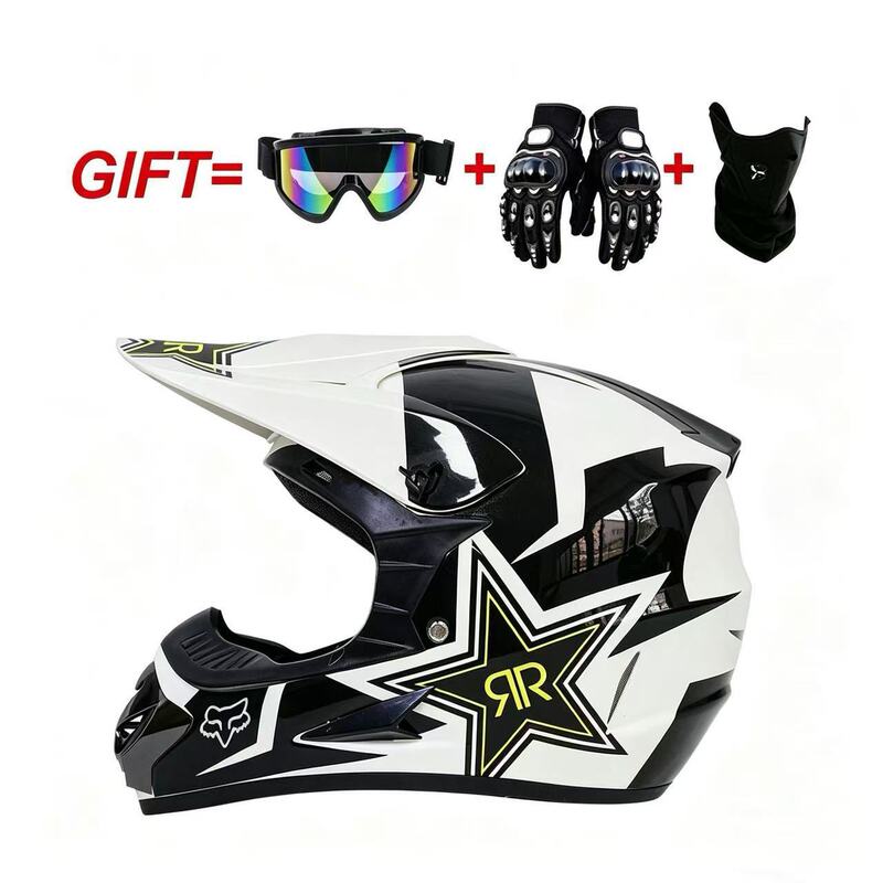 Cross-border all-season off-road motorcycle helmet, mountain off-road helmet, breathable and safe, unisex racing full-face helmet Cross-border all-season off-road motorcycle helmet, mountain off-road helmet, breathable and safe, unisex racing full-face helmet