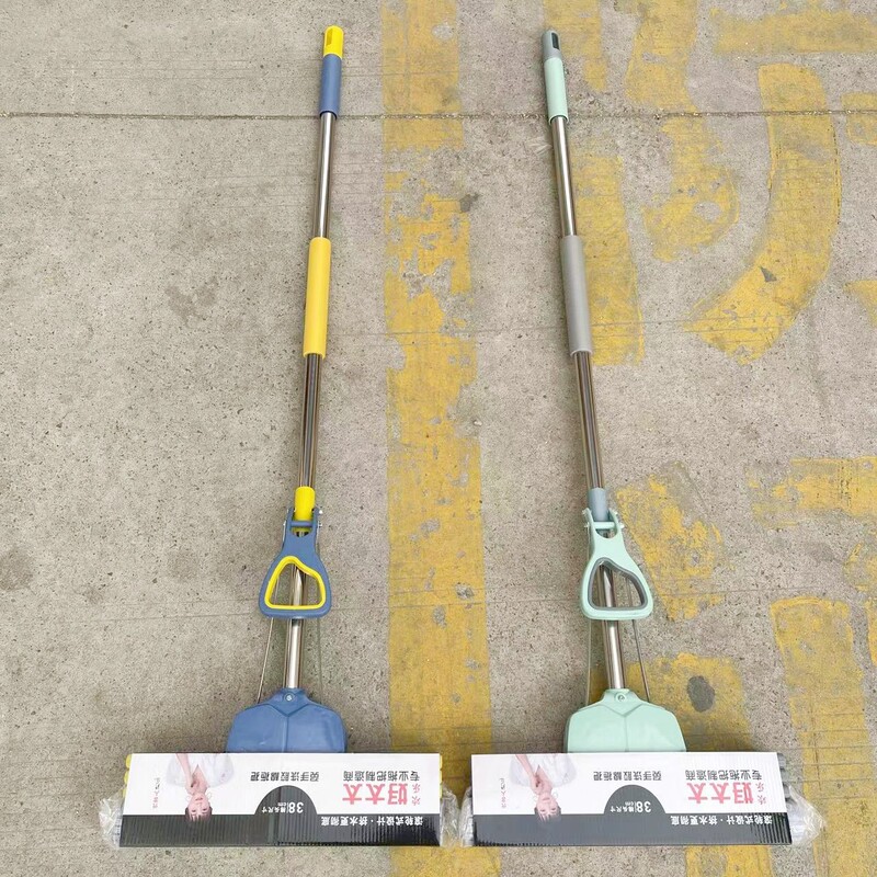 Household 38cm Water-Absorbing Mop Sponge with Three Rows of Roller Sponge Pads for Floor Cleaning, Labor-Saving and Efficient