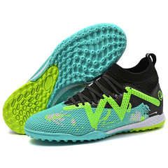 Wholesale men's, women's, and children's high-top stud football shoes for teenagers, sports TF training football shoes