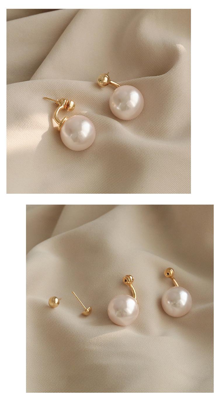 Fashion Geometric Alloy Plating Artificial Pearls Women's Earrings 1 Pair display picture 1