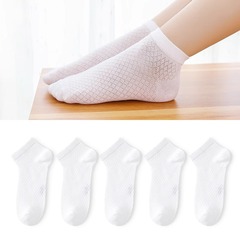 6本指ネズミ子供用靴下男の子と女の子春夏中型子供用薄いミッドチューブ白ベビー女の子学生靴下