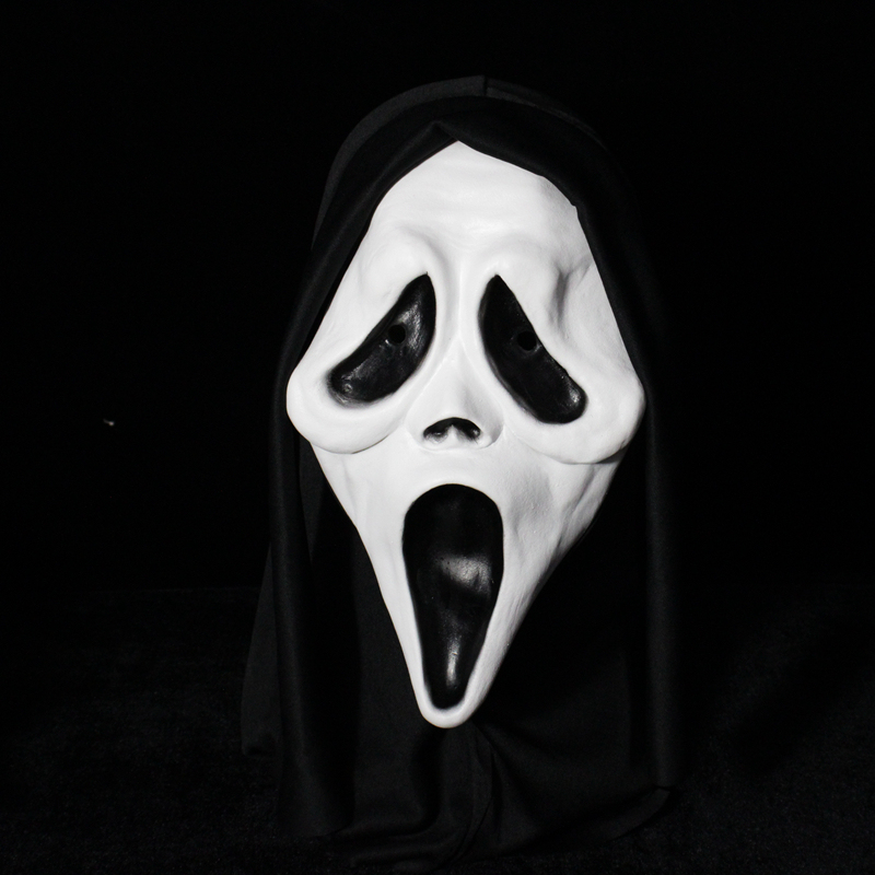 ハロウィンホラーシュリーミングマスクゴーストフェイスエスケープルームコスプレゴーストフェイスコスチューム男性ドレスアップ小道具|undefined
