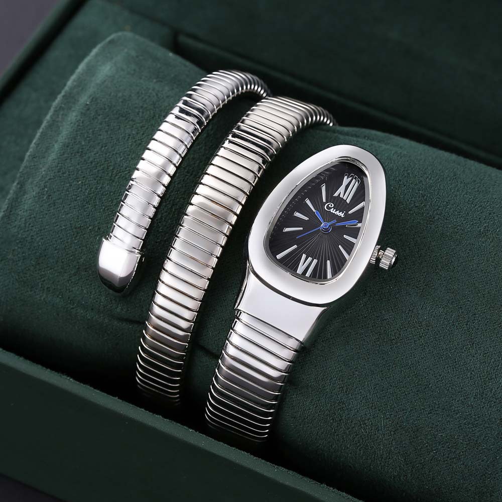 Silver with black surface