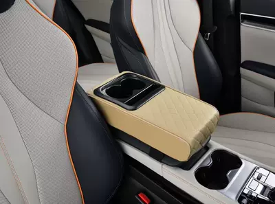 Armrest box pad – 15W Wireless Charging Car Armrest - basic-style-beige