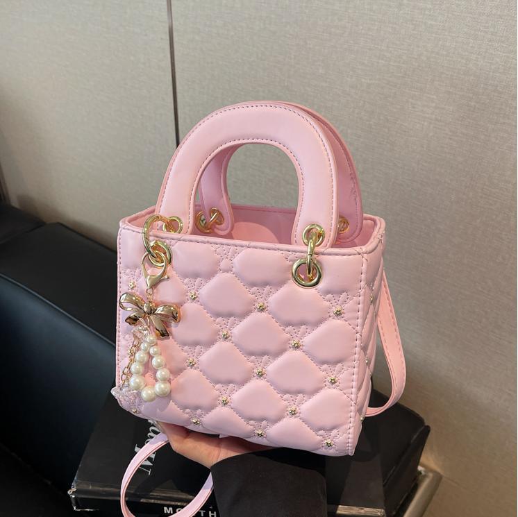 Bolsa de mano de bordado de diamante para mujeres 2025 nueva moda explosiva bolso de hombro de estilo universal estilo extranjero alta sensación de mochila