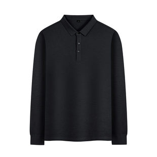 Women's polo shirt long sleeve solid color women's T-shirt