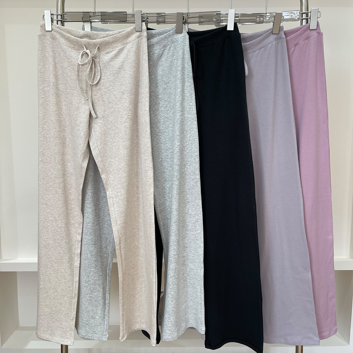 Skims Cotton Jersey Women's Low Waist Drawstring Casual Pants Cotton Ammonia High Elastics Loose Comfortable Pants