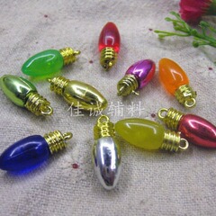 国境を越えたカラープラスチックメッキ電球粒クリスマス祭り装飾電球DIY部品85.85*2.3cm