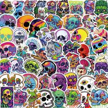 55张迷幻骷颅头创意设计感个性独特防水贴纸装饰水杯贴纸