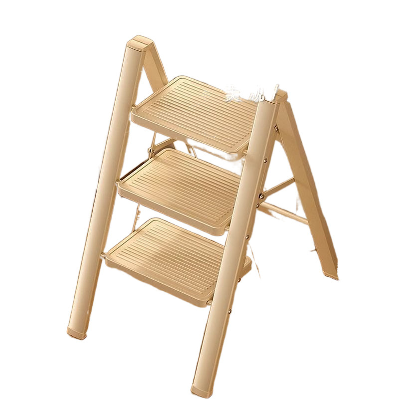 Escalera para el hogar, escalera multifuncional en espiga, escalera plegable, taburete, pequeña escalera de soporte de flores plegable interior, acero al carbono grueso