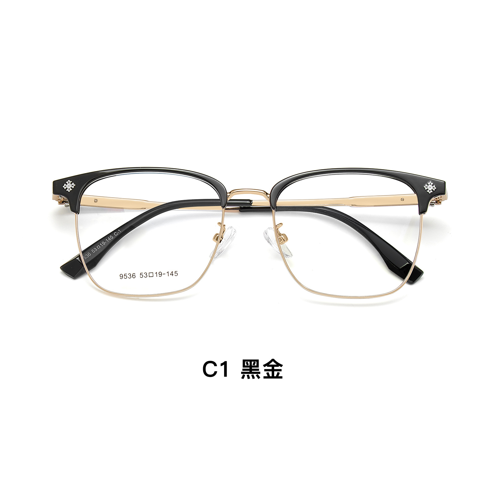 La calle principal usa la tendencia de las gafas de cejas de aleación Kroxing, marco, espejo tallado retro, espejo Danyang al por mayor