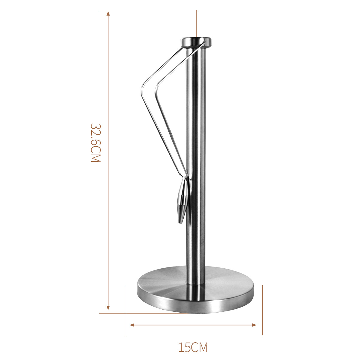 Acero inoxidable transfronterizo cabeza plana horquilla cintura vertical toallitas de cocina sin perforación toallitas de almacenamiento marco de soporte de papel enrollado
