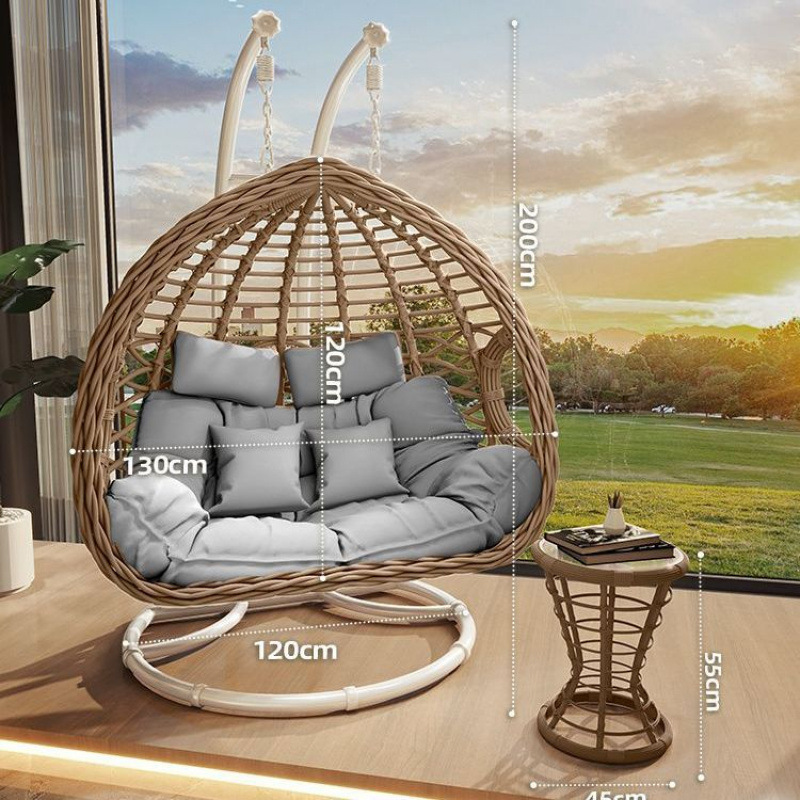 Silla de cuna para exteriores, columpio, patio, silla colgante doble, balcón doméstico, red interior, nido de pájaro rojo, hamaca, silla de mimbre, mecedora