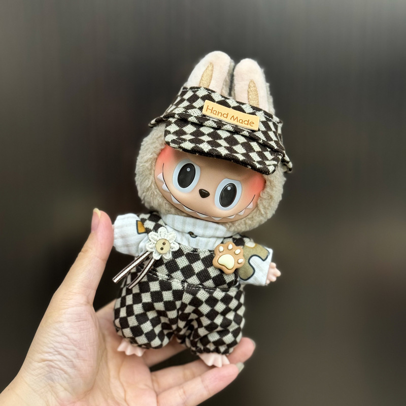 新しいかわいいシュガージェルフェイスラブブドレッシング帽子ペンダントぬいぐるみラブブ人形バッグペンダント|undefined