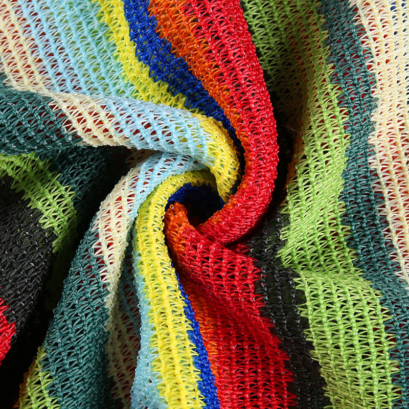 Color Knitted Long Sleeveless Slim Breast Dress NSFLY62097