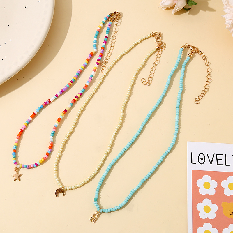 Wholesale Jewelry Ethnic Style Bohemian Classic Style Geometric Alloy Seed Bead None Necklace display picture 8