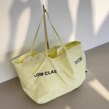 花儿与少年迪丽热巴帆布包LOWCLASSIC大容量单肩包托特包休闲百搭