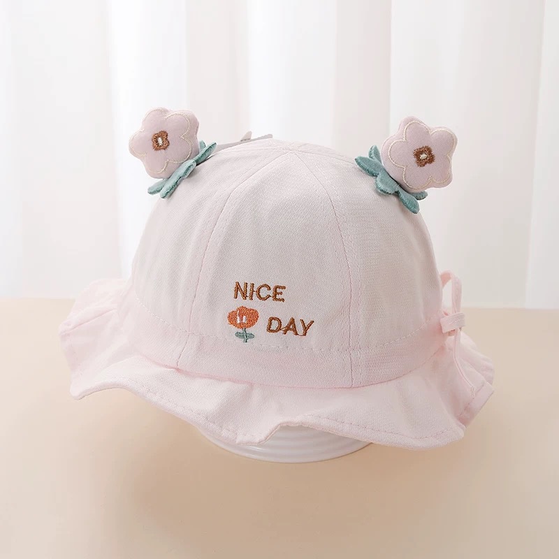 Sombrero bebé primavera y otoño mujer algodón pescador gorra princesa encantadora gorra ajustable sombrero sombrero sombrero solar sombrero