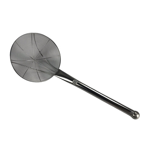 Stainless steel extended handle colander large strainer thickened line leakage frying net fried fence canteen factory large filter