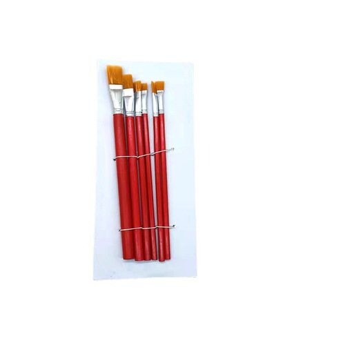 Bulk watercolor, acrylic paint, oil painting brushes for student practice 801 red handle nylon basic drawing brushes