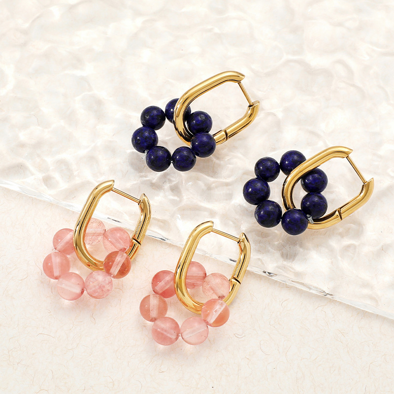 Daily Occasion 304 Stainless Steel Material 1 Pair Fashion Flower Plating 304 Stainless Steel 16K Gold Plated White Gold Plated Gold Plated Stainless Steel Earrings