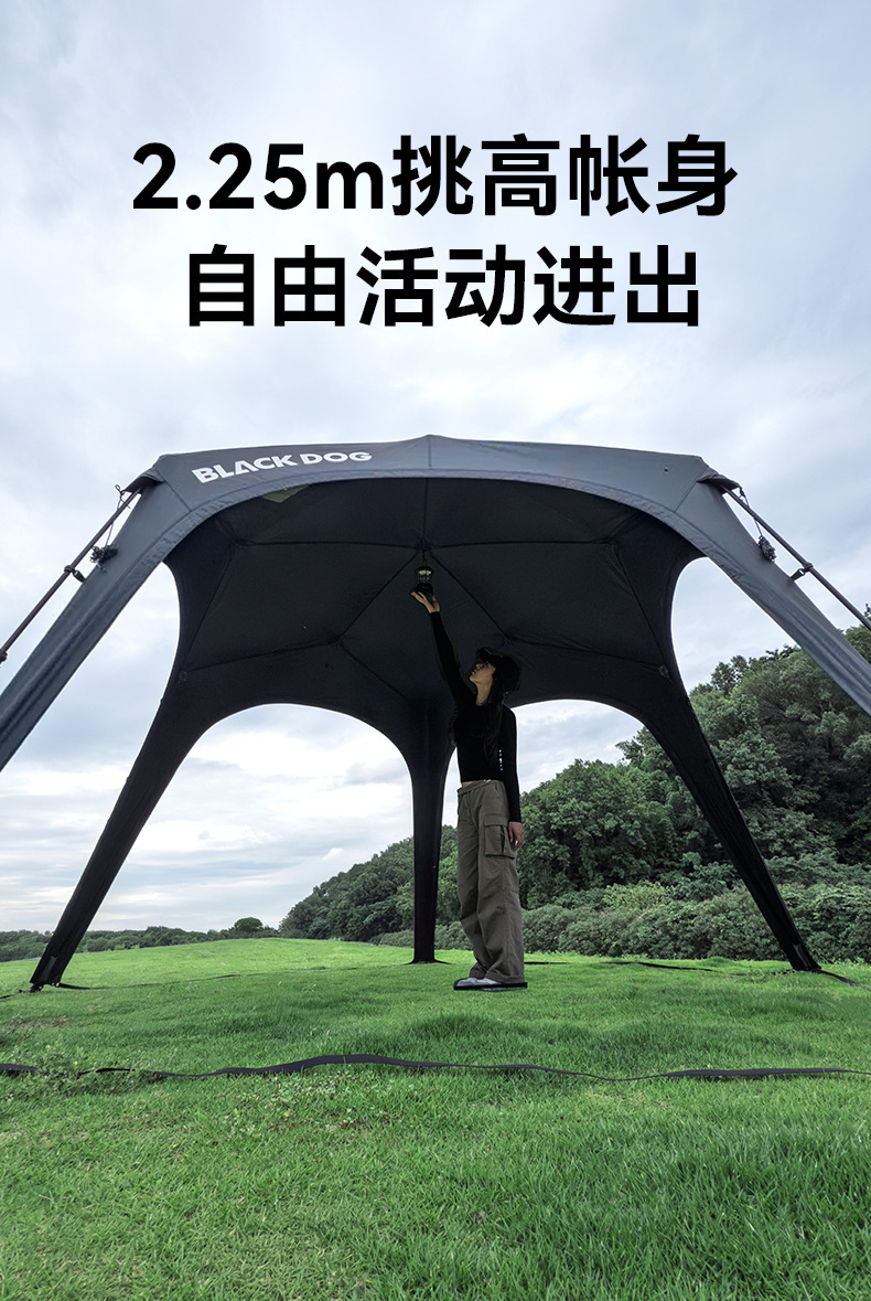 Blackdog Outdoor Pentagonal Quick-Open Canopy Outdoor Tent Camping Sunshade for Lazy People