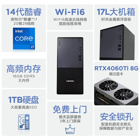 Applicable to Thinkcenterp900C Desktop Computer Host, Which Can Be Equipped with Rtx4 Computer Graphics Cards from Commercial Brands Applicable to Thinkcenterp900C Desktop Computer Host, Which Can Be Equipped with Rtx4 Computer Graphics Cards from Commercial Brands