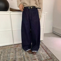 不退换三棵8308休闲百搭简约女显瘦弯刀裤阔腿裤女