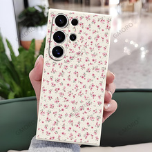 亚马逊热销满屏碎花适用S25edge磨砂保护套S24硅胶S23全包防撞壳