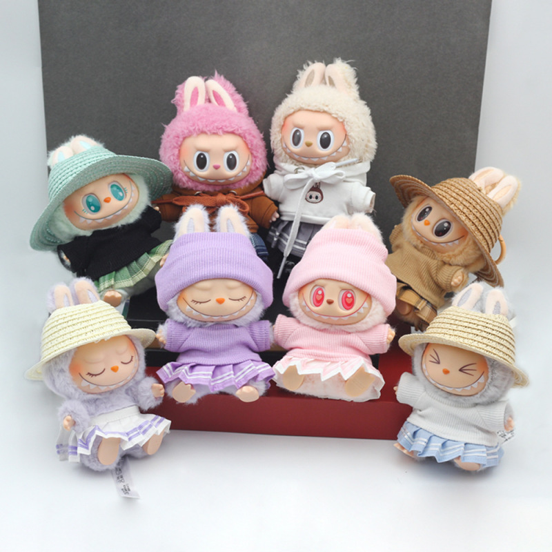 Labubu パーティーシュガーグルーベビー服アクセサリースカート 17 センチメートルラブブ人形プリーツスカート人形ショートスカート|undefined