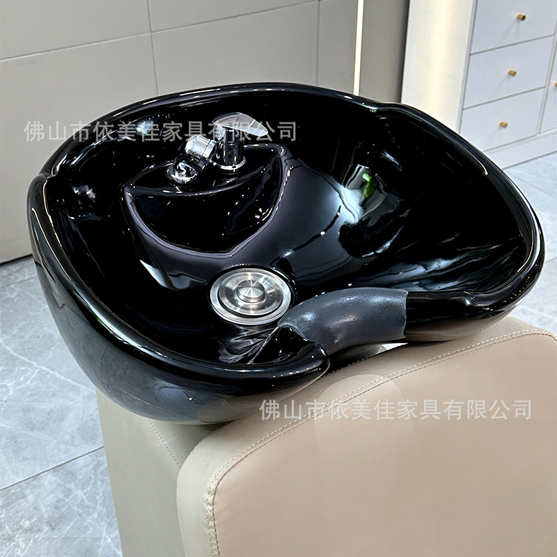 Yimei transfronterizo medio reclinado lavabo barbería tumbado tumbado lavabo masaje fábrica de cama de lavado mayorista