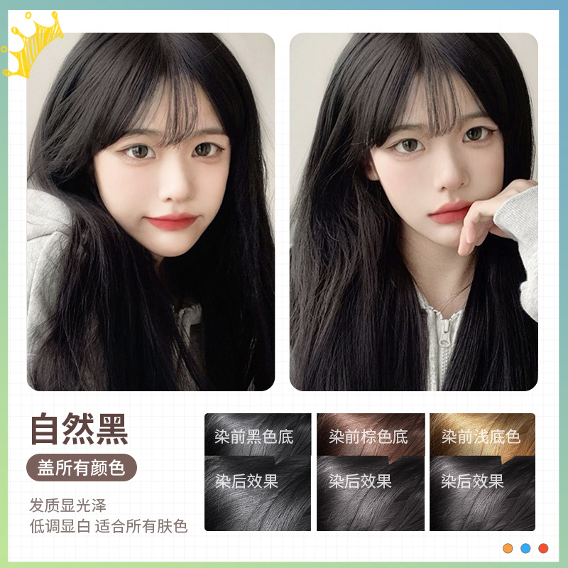 천연 블랙 [식물 거품 염색] + 도구